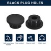 sourcing map 6 Pieces Black Plug Holes, H21 Waterproof Rubber