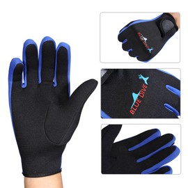 VGEBY 1 Paar Tauchen Neopren Schnorcheln Tauchhandschuhe Wasserdicht Neopren-Tauchhandschuhe Kajak Surfen Wassersport (Black Blue L)