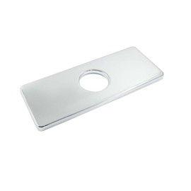 6.3 Inch Sink Plate Cover Kitchen Faucet Deck Plate, Square Escutcheon Chrome Plate Faucet Base Plate for 1 or 3 Hole Kitchen or Bathroom Sink Faucet Tap,Chromium Plating Faucet Base Plate(Silvery)