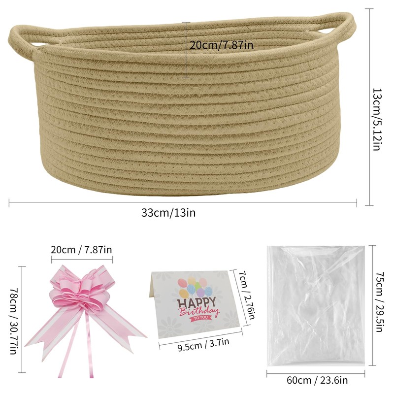 Gift Baskets Empty,1 Pcs Empty Hamper Basket with 2 Transparent