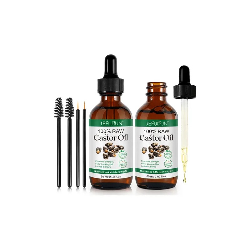 Aceite De Ricino Puro | Cuidado Cabello Y Cejas Hidratante