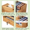 Zyners Bamboo Desk Organizer, Desktop Wood Bookshelf File Organizer, Pen