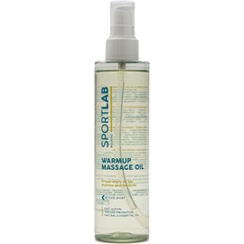SPORTLAB MILANO - WARMUP MASSAGE OIL - Olio preparatorio per muscoli e tendini pre sport | Attiva il micro-circolo sottocutaneo preparando i muscoli e riducendo il rischio di infortuni | 200ml