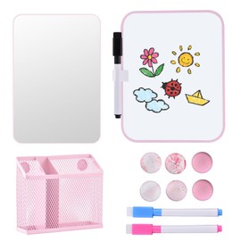 GRENYX Locker Accessories Kit, 12PCS Locker Accessories for Girls with Magnetic Whiteboard, Magnetic Mirror, Pen Holder, Dry Erase Markers and Magnets, Back to School Essentials
