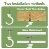 Aidoclip 2PCS Ceiling Hooks for Hanging Plants,Heavy Duty Plant Swag