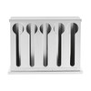 Utensil Dispenser,5 Compartment Stainless Steel Cutlery Organizer,Forks Spoons Dispenser,Plastic Silverware