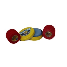 Howies Hockey Tape Howie’s Hockey Grip Tape Bundled with Howies Hockey Wax Bundle Includes 1 Roll of Stretchy Grip Tape, 1 Roll of Non-Stretch Pro Grip Tape, and 1 Tin of Wax. (Red)