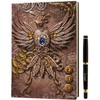 D&D Notebook - RPG Journal/Notebook with 3D Pink Phoenix Motif