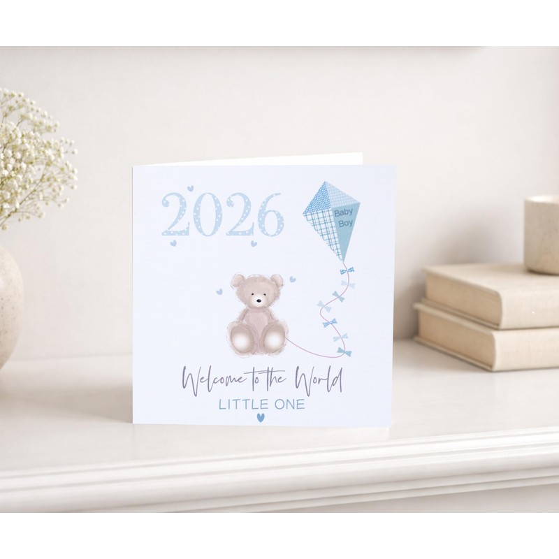 New Baby Boy Card 2026 - Handmade Welcome to the
