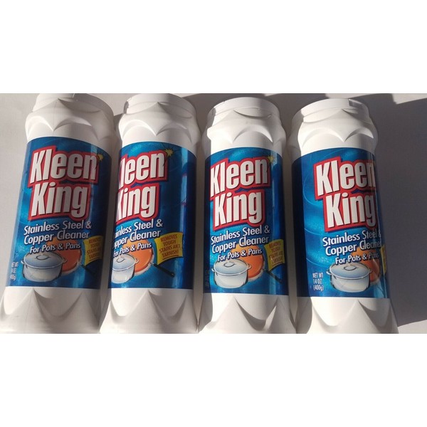 Kleen King 4 PACK KLEEN KING STAINLESS STEEL & COPPER CLEANER 14 OZ EACH NEW ORIGINAL USA