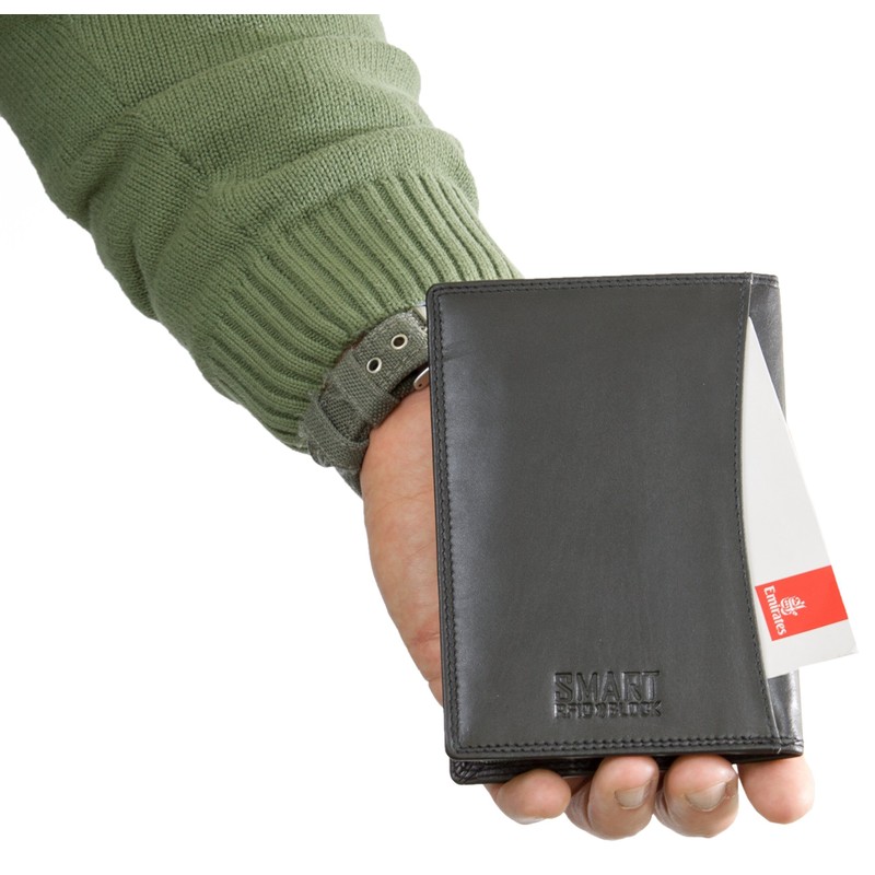 RFID Blocking Travel Biometric Passport Leather Wallet Holder Cover Case