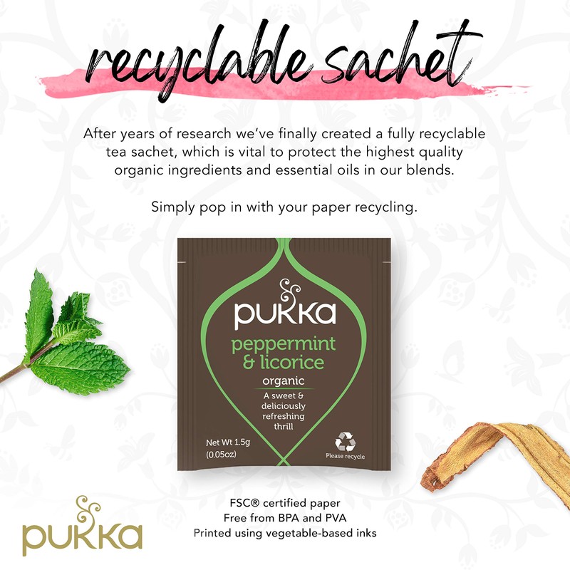 Pukka Peppermint & Liquorice Organic Herbal Tea 20 Sachets 30g