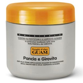 GUAM TUMMY and WAIST, Stomach Wrap for Cellulite Reduction and Tighten Loose Belly Skin | Anti Cellulite Mud Lipo Wraps for Stomach with Seaweed + Caffeine + Essential Oils | Cellulite Remover Tummy Wrap for Flat Tummy, 1.1 LB | By Guam Beauty