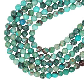 Faceted Natural Gemstone Beads for Bracelets Jewellery Friendship Bracelet Kit Jewelry Turquoise Crystal Jewerly Making supplies Faceted 15.5inch About 120 Beads