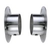 Antrader 4-Pack Stainless Steel Closet Rod Flange 2-Inch Dia. Adjustable