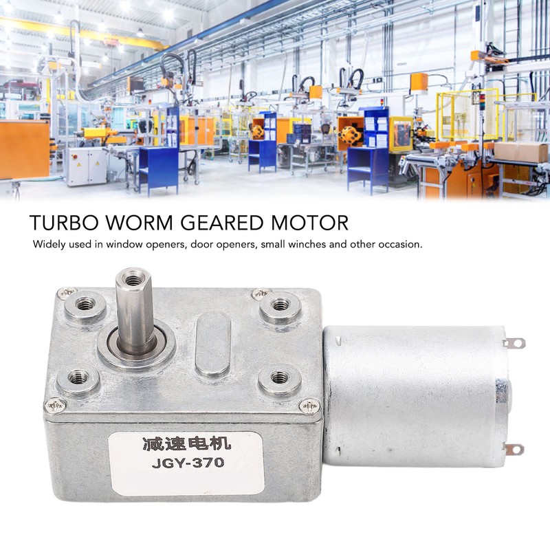 Gear Motor 4‑25kg·cm 12mm Shaft Self Locking Reversible DC 24V