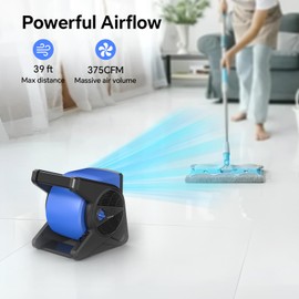 shinic 15" pivoting blower fan,portable pivoting blower fan with Reset Button for Floor & Carpet Drying,375 CFM, 3 Speeds Ideal for Office Garage Gym Home Use