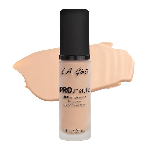 L.A. Girl Pro Matte Foundation, Porcelain, 1 Fluid Ounce