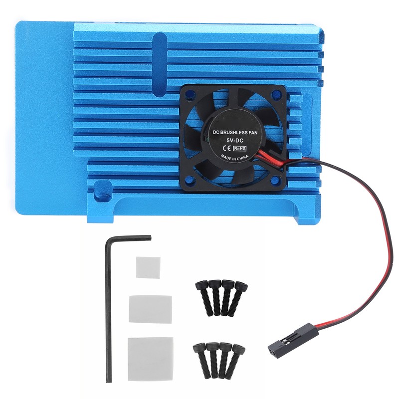 Single Fan Heat Sink CNC Protective Cover for Raspberry Pi