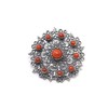 Marrocu Gioielli - Orgosolo necklace with coral, Polished silver, Multi-strand