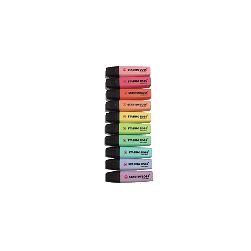 Kit de 10 Marcatexto Stabilo Boss Tonos pastel colección completa