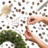 com-four® 6x Christmas decorations in a bag with cones, twigs,