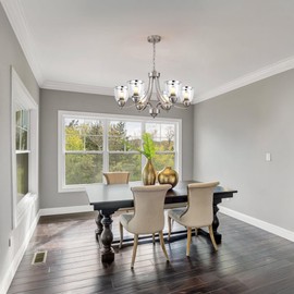 Eidonta 4 Pack Clear Glass Shade Replacements, Bell Shaped Glass Shade Covers with Silver Ring, 4.92"High, 4.72"Diameter, 1.65 "Fitter, High Transmittance Globe Lampshade