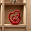 AWNR Red Heart Hands Sculpture,Small Shelf Decor,Tv Stand Decor Items