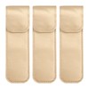 Housoutil Pack of 3 Tweezers Protective Case PU Leather Rustproof