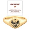 Rise From Ashes Phoenix Signet Ring, S925 Silver Phoenix Ring