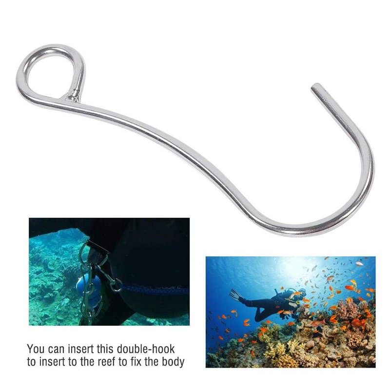 Tbest Diving Reef, Stainless Steel Reef Hook, Diving Single Hook,