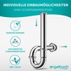 Engelbach® Siphon for washbasins, extra long 200 mm, drain pipe,