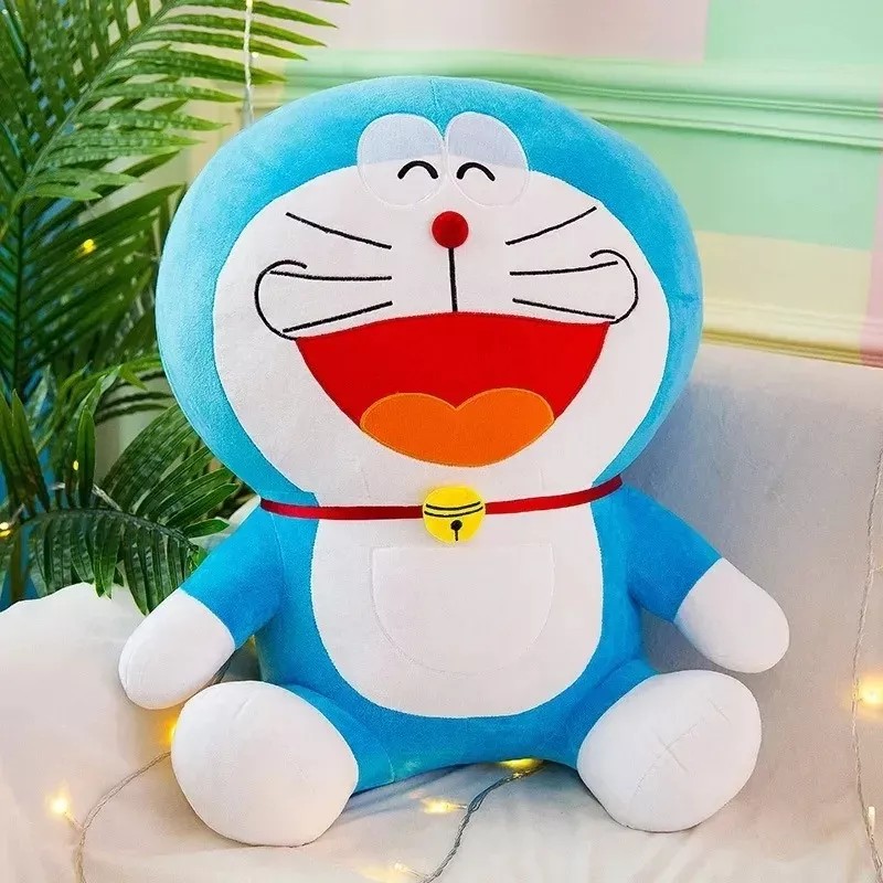 Jextech Peluche Doraemon Grande Jumbo Kawai 100cm Gato Sonriente