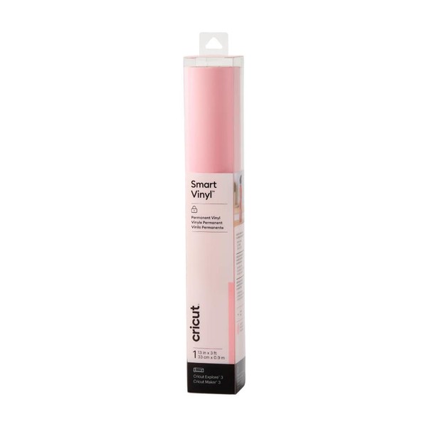 Cricut Smart Permanent Vinyl (13in x 3ft, Pink) for Cricut