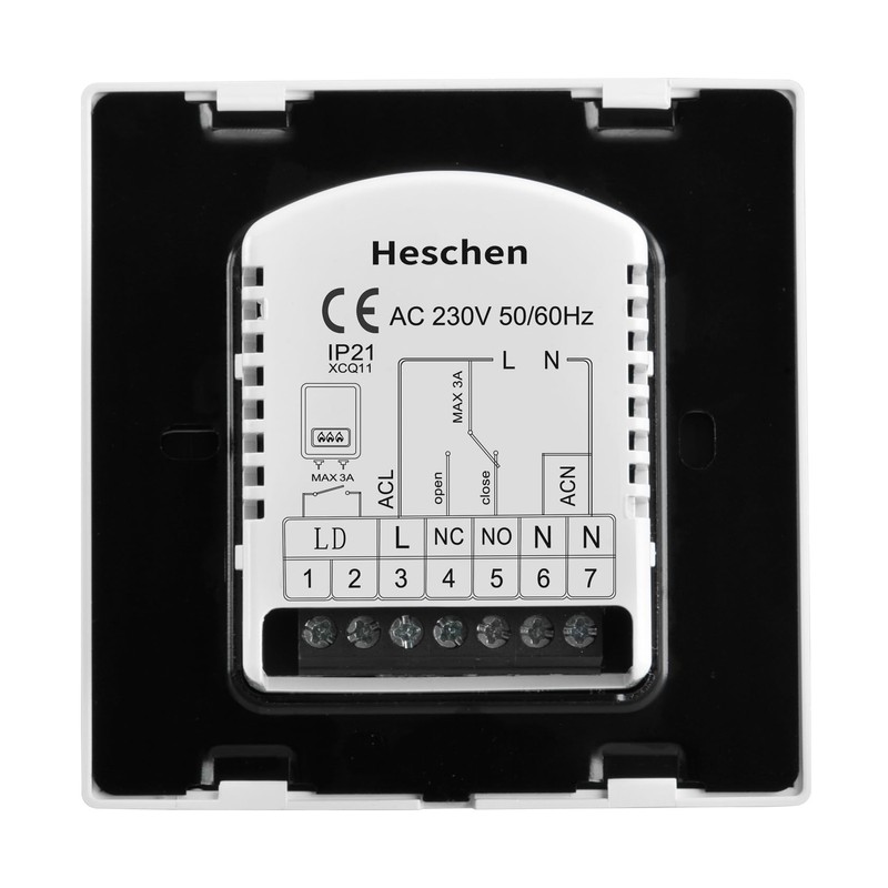 Heschen Digital Underfloor Heating Thermostat, HS-C505, 230VAC 3Amp, Underfloor Heating