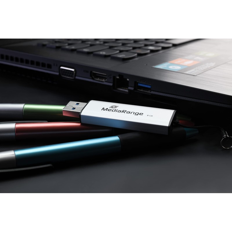 MediaRange MR970 USB Stick Black/Silver
