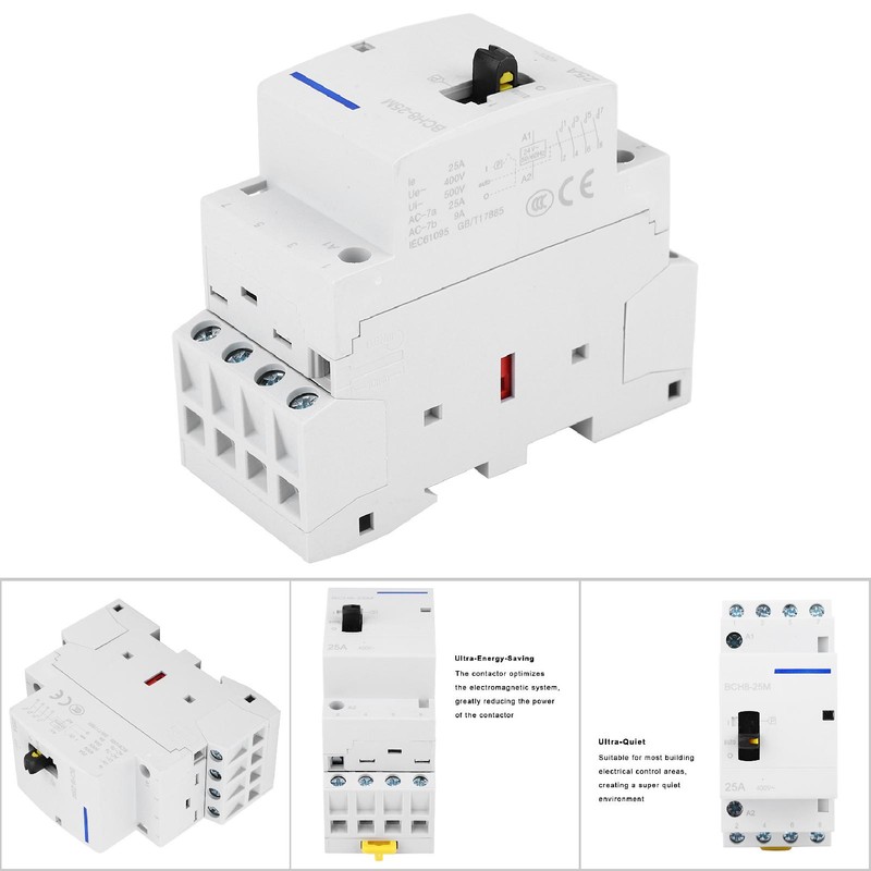 BCH8-25M Household AC Contactor 24V 25A 4P Modular Contactor With