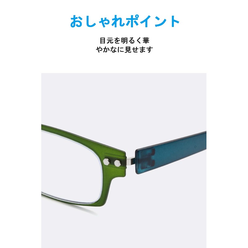 [OptiZen] おしゃれ老眼鏡 超軽量 形状記憶フレーム レディース メンズ 老眼用メガネ ブルーライトカット スクエア型フレーム眼鏡 ケース付き
