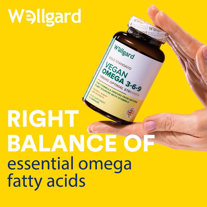 Vegan Omega 3 6 9 Capsules by Wellgard - High