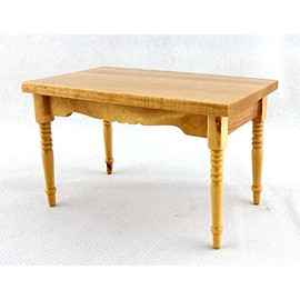 Melody Jane Dollhouse Miniature Kitchen Dining Room Furniture Oak Rectangular Table