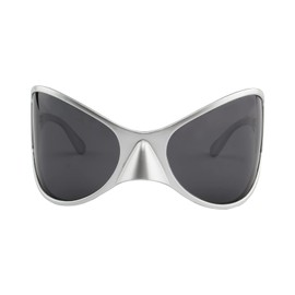 KENBO Y2K Sunglasses Wrap Around Futuristic Sunglasses Trendy for Men Women Shield Mask Visor Glasses