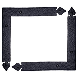 2 Pack 8" Metal L Bracket for Furniture - Black - Handmade Decorative Steel Brackets - Rustic Metal Corner Brackets for Front Doors, Gates, Garages, Tables & Cabinets - The Durango Series