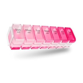 Extra Large Pill Organizer 2 Times a Day – XL Pill Box 7 Day with Big AM/PM Compartments – Fits Large Vitamins, Supplements & Gummies, for 7 or 14-Day Use, Color-Coded, Senior-Friendly, No Spills