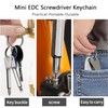 Gasea 8Pcs Keychain Screwdriver, Pocket Screw Driver Key Chain Flathead