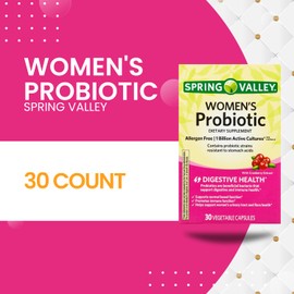 Probiotics for Women Capsules, Dietary Supplement 1 Billion CFUs - Digestive Health - Probiotics Women, Womens Probiotic, Probiotics for Women Digestive Health – 30 Count (Pack of 1)
