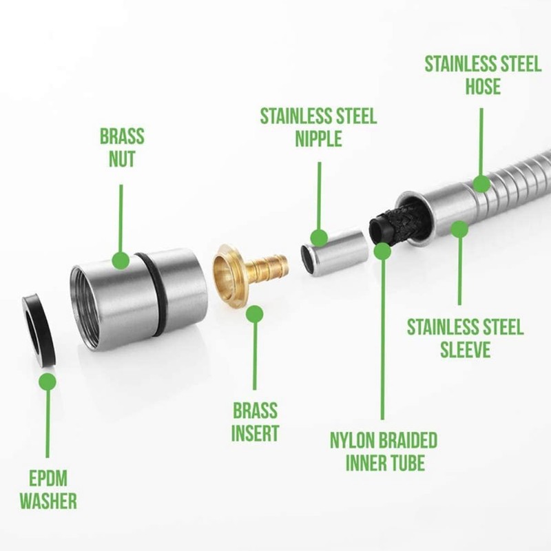 Shower Hose,79 Inches Extra Long Stainless Steel Handheld Shower Head