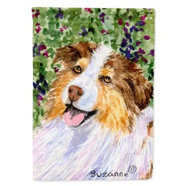 Caroline's Treasures SS8819GF Australian Shepherd Garden Flag Mailbox Flag Decorative Yard Flag Banner Outside Patio Artwork Yard Flower Beds, Garden Size, Multicolor