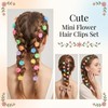 100Pcs Mini Flower Hair Clips, Mini Flower Clips