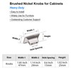 CILEYTION 10 Pieces Drawer Knobs Brushed Nickel Door Knobs -