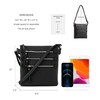 Double Compartment Multi-Zipper Triple Zip Pockets Concealed Carry Crossbody Bag